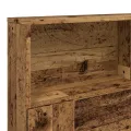 Armoire de tête de lit vieux bois 160x19x103,5 cm