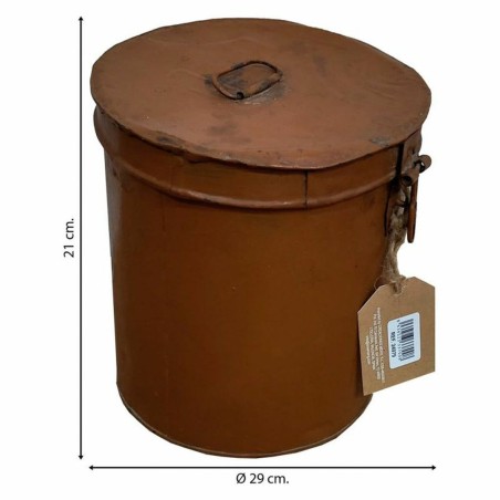 Decorative canister Alexandra House Living Brown Iron Traditional styl
