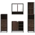Ensemble de meubles de salle de bain 4 pcs chêne marron