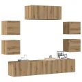 Ensemble de meuble TV mural 7 pcs chêne artisanal