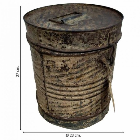 Bidone decorativo Alexandra House Living Marrone Ferro Stile artigiana