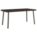  Table basse de jardin rectangulaire marron 40x40x37 cm rotin