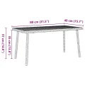  Table basse de jardin rectangulaire marron 40x40x37 cm rotin