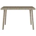  Table basse de jardin rectangulaire gris clair résine tressée