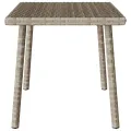  Table basse de jardin rectangulaire gris clair résine tressée