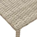  Table basse de jardin rectangulaire gris clair résine tressée