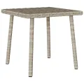  Table basse de jardin rectangulaire gris clair résine tressée