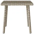  Table basse de jardin rectangulaire gris clair résine tressée