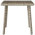  Table basse de jardin rectangulaire gris clair résine tressée