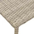  Table basse de jardin rectangulaire gris clair résine tressée