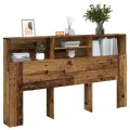 Armoire de tête de lit vieux bois 180x19x103,5 cm
