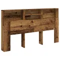 Armoire de tête de lit vieux bois 180x19x103,5 cm