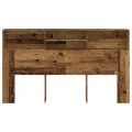 Armoire de tête de lit vieux bois 180x19x103,5 cm