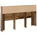 Armoire de tête de lit vieux bois 180x19x103,5 cm