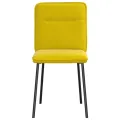 Chaises à manger lot de 2 Jaune Velours