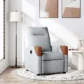 Fauteuil inclinable Gris clair Tissu