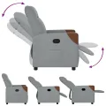 Fauteuil inclinable Gris clair Tissu