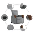 Fauteuil inclinable Gris clair Tissu
