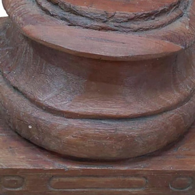 Candlestick Alexandra House Living Brown Recycled Wood 26 x 23 x 26 cm