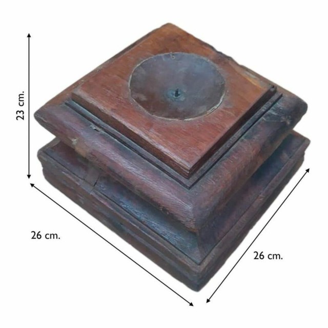 Candlestick Alexandra House Living Brown Recycled Wood 26 x 23 x 26 cm