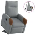 Fauteuil inclinable Gris clair Tissu
