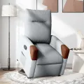 Fauteuil inclinable Gris clair Tissu