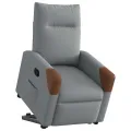 Fauteuil inclinable Gris clair Tissu
