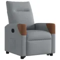 Fauteuil inclinable Gris clair Tissu