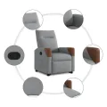 Fauteuil inclinable Gris clair Tissu