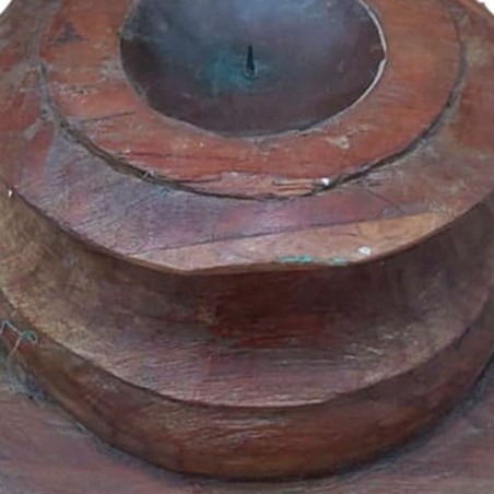 Kandelaar Alexandra House Living Bruin Gerecycleerd Hout 26 x 23 x 26