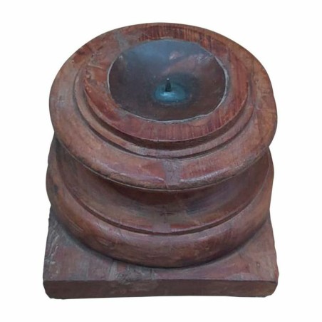 Candlestick Alexandra House Living Brown Recycled Wood 26 x 23 x 26 cm