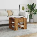 Table basse vieux bois 55,5x55x45 cm bois d'ingénierie