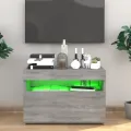 Meuble TV avec lumières LED Sonoma gris 60x35x40 cm