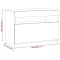 Meuble TV avec lumières LED Sonoma gris 60x35x40 cm
