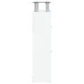 Armoire à chaussure Blanc brillant 63x24x104 cm Bois ingénierie