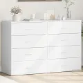 Buffets 2 pcs blanc 60x39x80 cm bois d’ingénierie