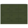 Buffet vert olive 99x39x73 cm acier