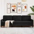 Canapé à 3 places Noir 210 cm Velours