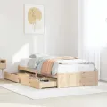 Cadre de lit sans matelas 90x200 cm bois de pin massif