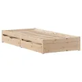 Cadre de lit sans matelas 90x200 cm bois de pin massif