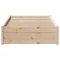 Cadre de lit sans matelas 90x200 cm bois de pin massif