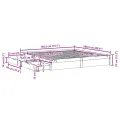 Cadre de lit sans matelas 180x200 cm bois massif de pin