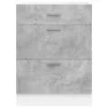 Armoire de cuisine gris béton bois d'ingénierie