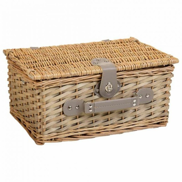 Cesta de Picnic Alexandra House Living Gris Natural Mimbre