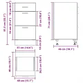 Armoire de plancher blanc 40x46x81,5 cm bois d'ingénierie