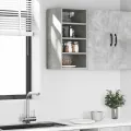 Armoire suspendue gris béton 30x29,5x60 cm bois d'ingénierie