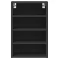 Armoire suspendue noir 40x29,5x60 cm bois d'ingénierie