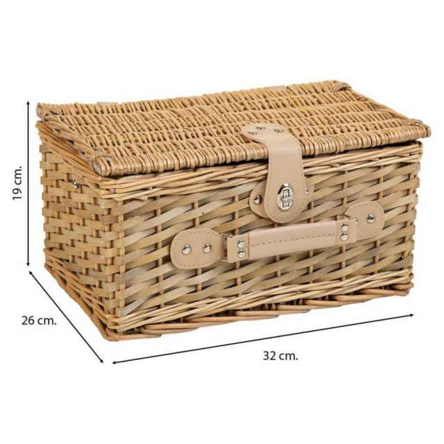Picnic Basket Alexandra House Living Grey Natural wicker