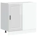 Armoire de cuisine Porto blanc brillant bois ingénierie