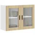 Armoire murale de cuisine et porte en verre Porto chêne sonoma